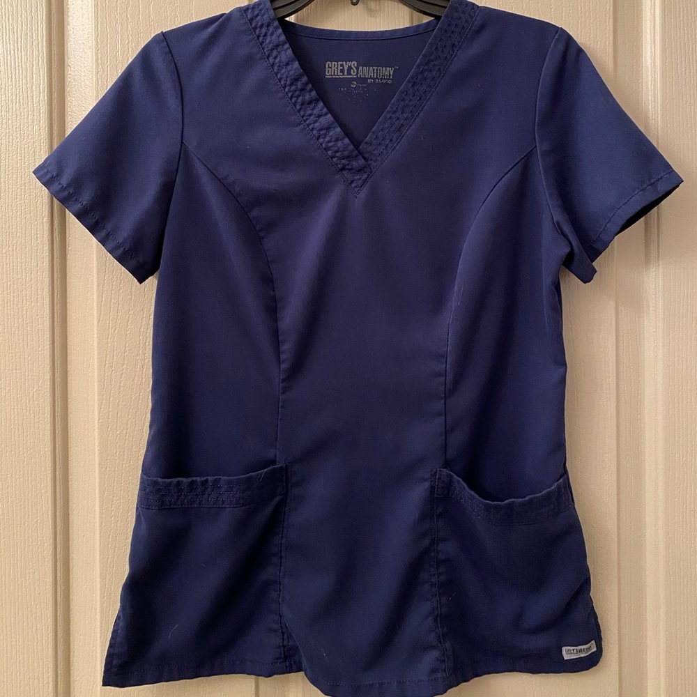 Grey’s Anatomy blue-navy XS women’s scrub top only